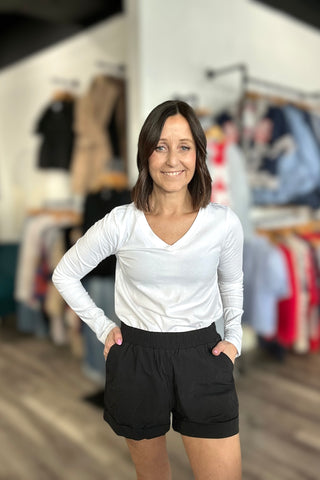 Helena Long Sleeve V Neck Tee