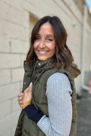 Madison Long Puffer Vests-3 colors!