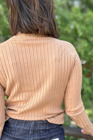 Charlie B Ribbed Mock Neck