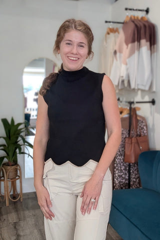 Olivia Scallop Hem Top