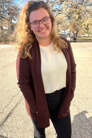 Coco Y Club Kenna Espresso Cardigan