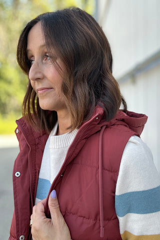 Madison Long Puffer Vests-3 colors!