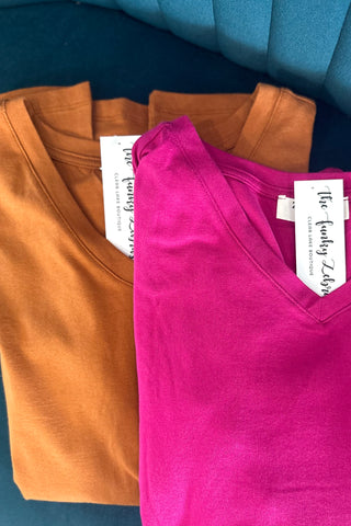 Naomi Cotton Long Sleeve V-Neck