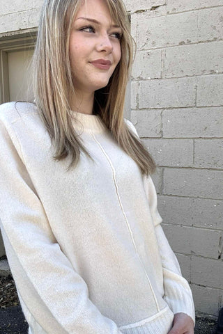 Nichole Oatmeal Raglan Sleeve Sweater