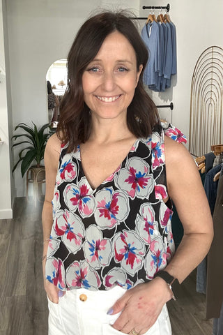 Jada Black Woven Top