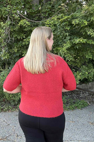 Charlie B Crimson Elbow Balloon Sleeve