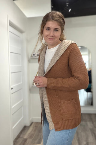 Christine Camel Cardigan with Pocket