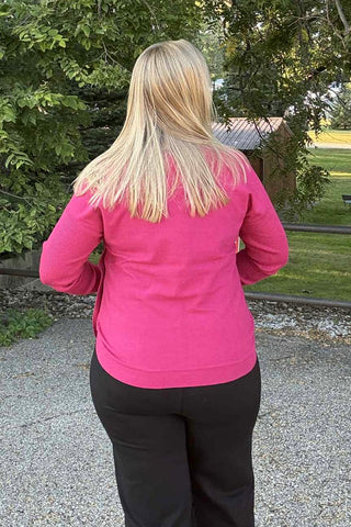 Charlie B Hibiscus Boat Neck with Buttons