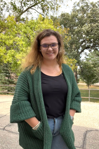 Olyvia Dark Green Cardigan