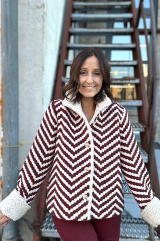 Charlie B Chevron Boucle Jackeet