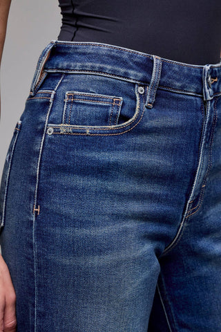 Dark Vintage Clean Stretch Dad Jean