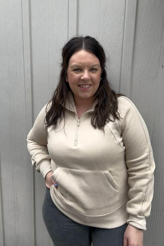 Drake Cream Half Zip Pullover