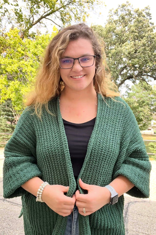 Olyvia Dark Green Cardigan