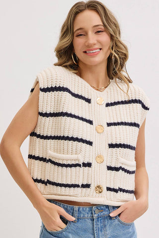 Miranda Striped Sweater Vest