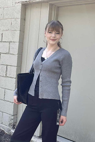 Samantha Button Down Long Sleeve Top-2 Colors!