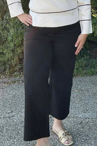 Charlie B Black Wide Leg Pants w/ Pockets