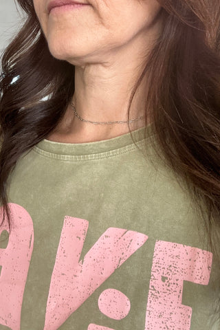 Heather Loose Fit Short Sleeve