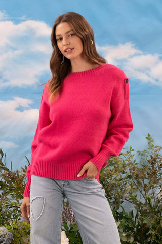Piper Button Tab Sweater