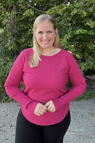 Charlie B Hibiscus Boat Neck with Buttons