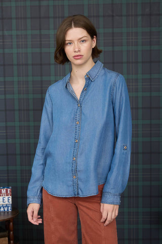 Gretchen Chambray Button Down Top