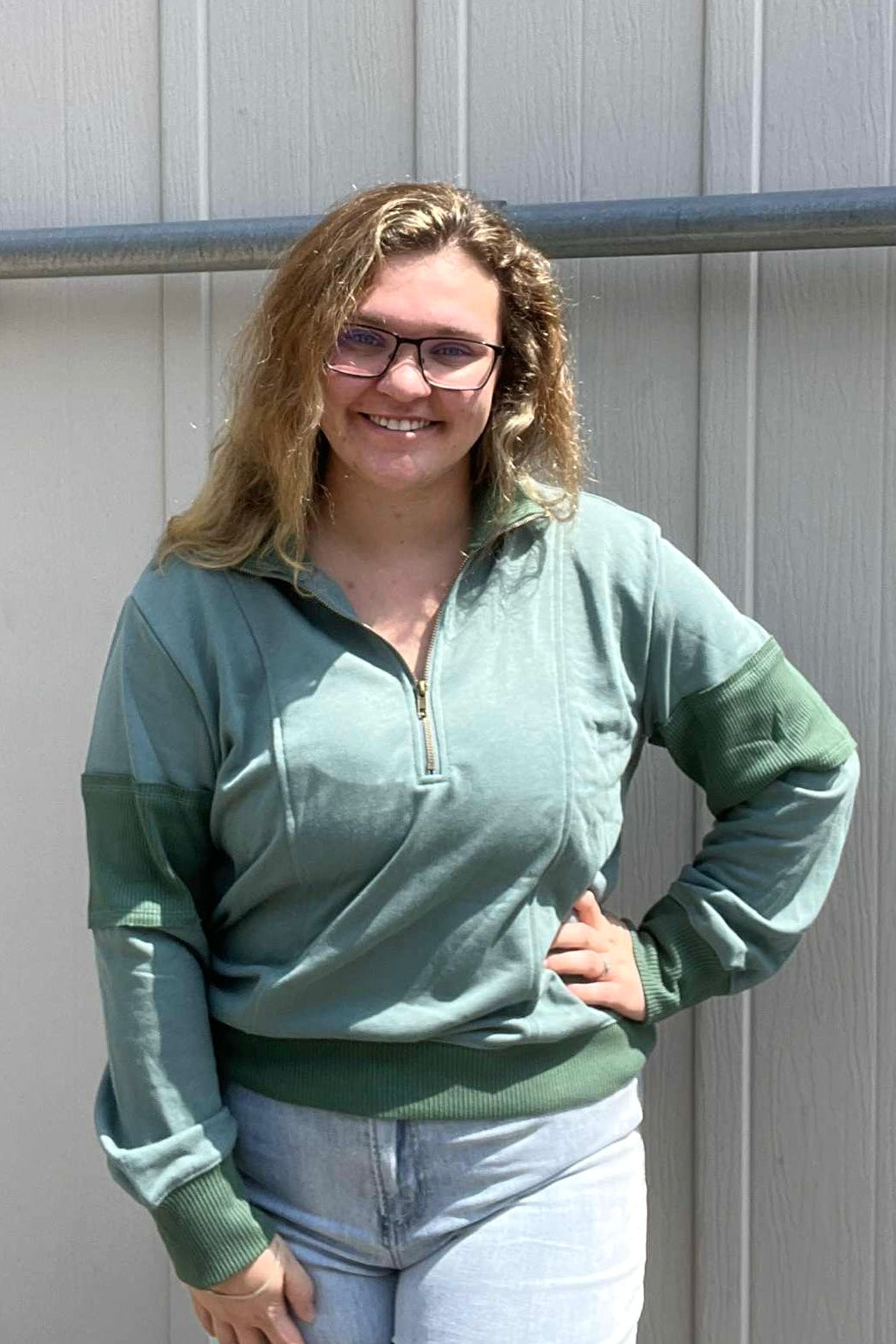 Shelly Sage Quarter Zip Top – The Funky Zebras Clear Lake