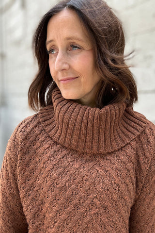 Charlie B Diagonal Cowl Neck Sweater