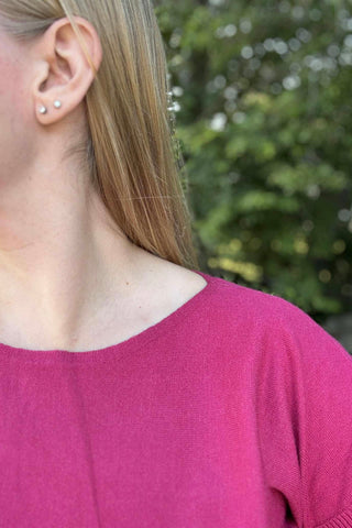 Charlie B Hibiscus Boat Neck with Buttons