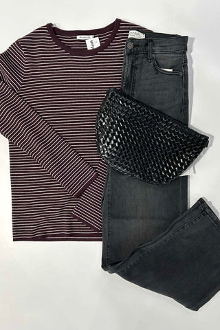 Black High Rise 31" Inseam Dad Jean