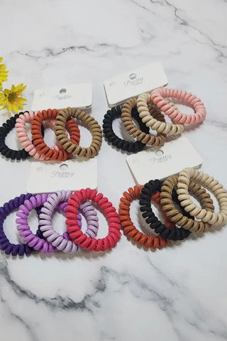 Spiral Hair Tie Set