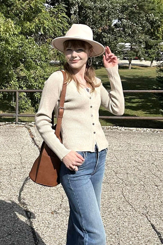 Samantha Button Down Long Sleeve Top-2 Colors!