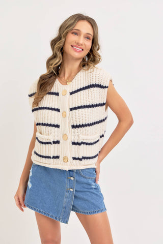 Miranda Striped Sweater Vest