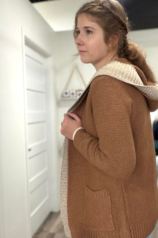 Christine Camel Cardigan with Pocket