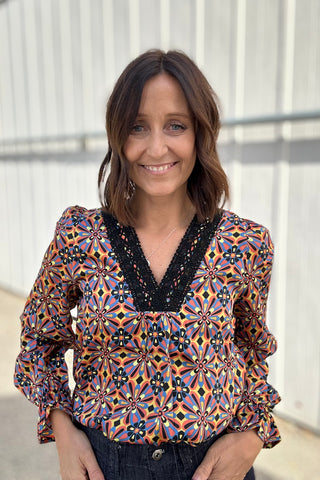 Lucy Lace Trim Blouse