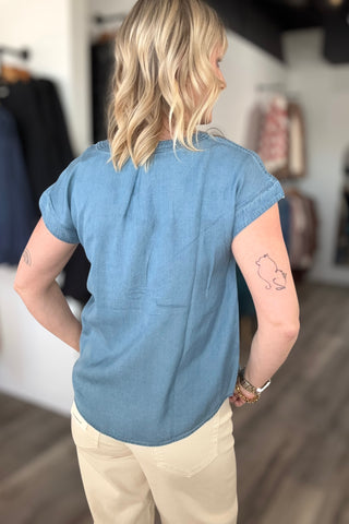 Lillian Chambray Top