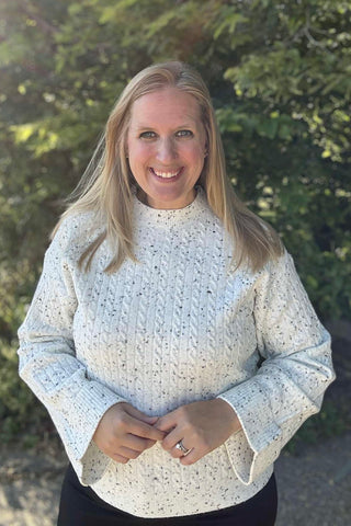 Charlie B Long Sleeve Cuff Crew Sweater