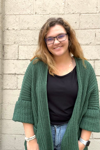 Olyvia Dark Green Cardigan