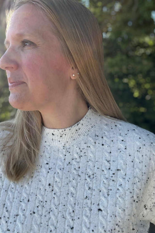 Charlie B Long Sleeve Cuff Crew Sweater