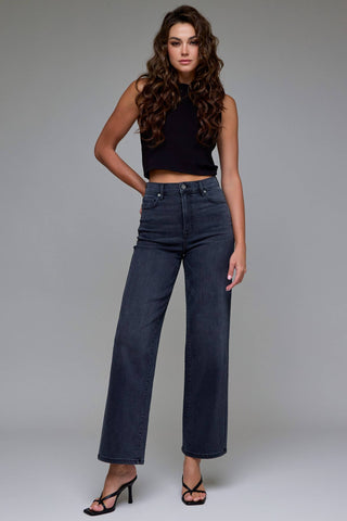 Black High Rise 31" Inseam Dad Jean