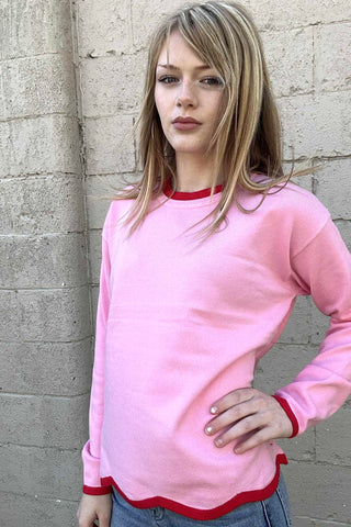 Marie Scallop Hem Sweater-2 Colors