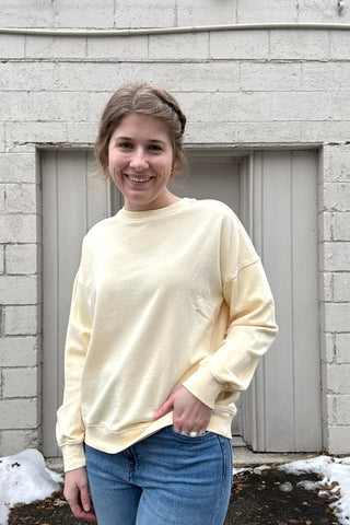 Tami Garment Dyed Cotton Fleece Sweatshirt