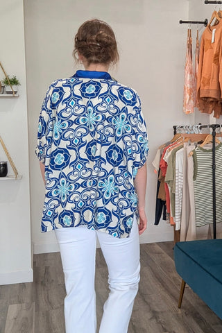 Micki Medallion Print Top