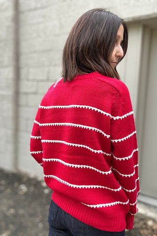 Estee Red Striped Sweater