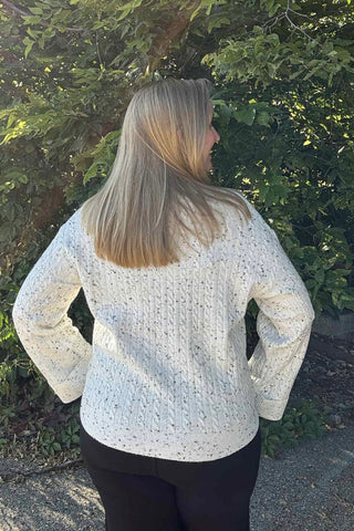 Charlie B Long Sleeve Cuff Crew Sweater