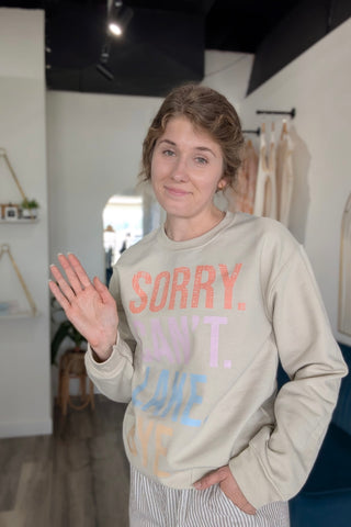 Sorry. Can't. Lake. | Sweatshirt