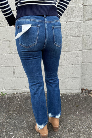 Charli High Rise Crop Straight Denim