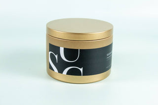 Matte Gold Travel Tin Soy Candle