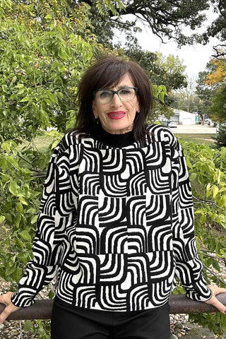 APNY Estelle Jacquard Pattern Sweater