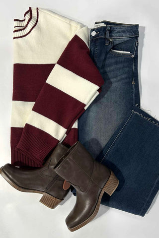 Dark Vintage Clean Stretch Dad Jean