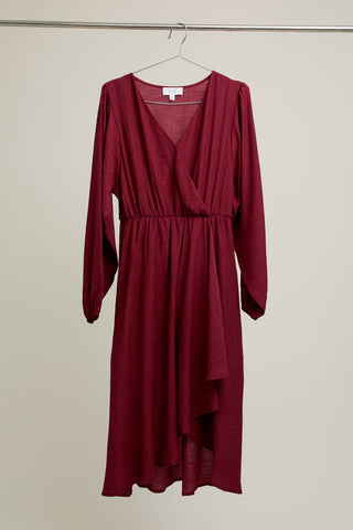 Dakota Surplice Flare Midi Dress