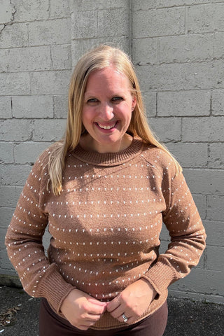 Tina Camel Dot Sweater